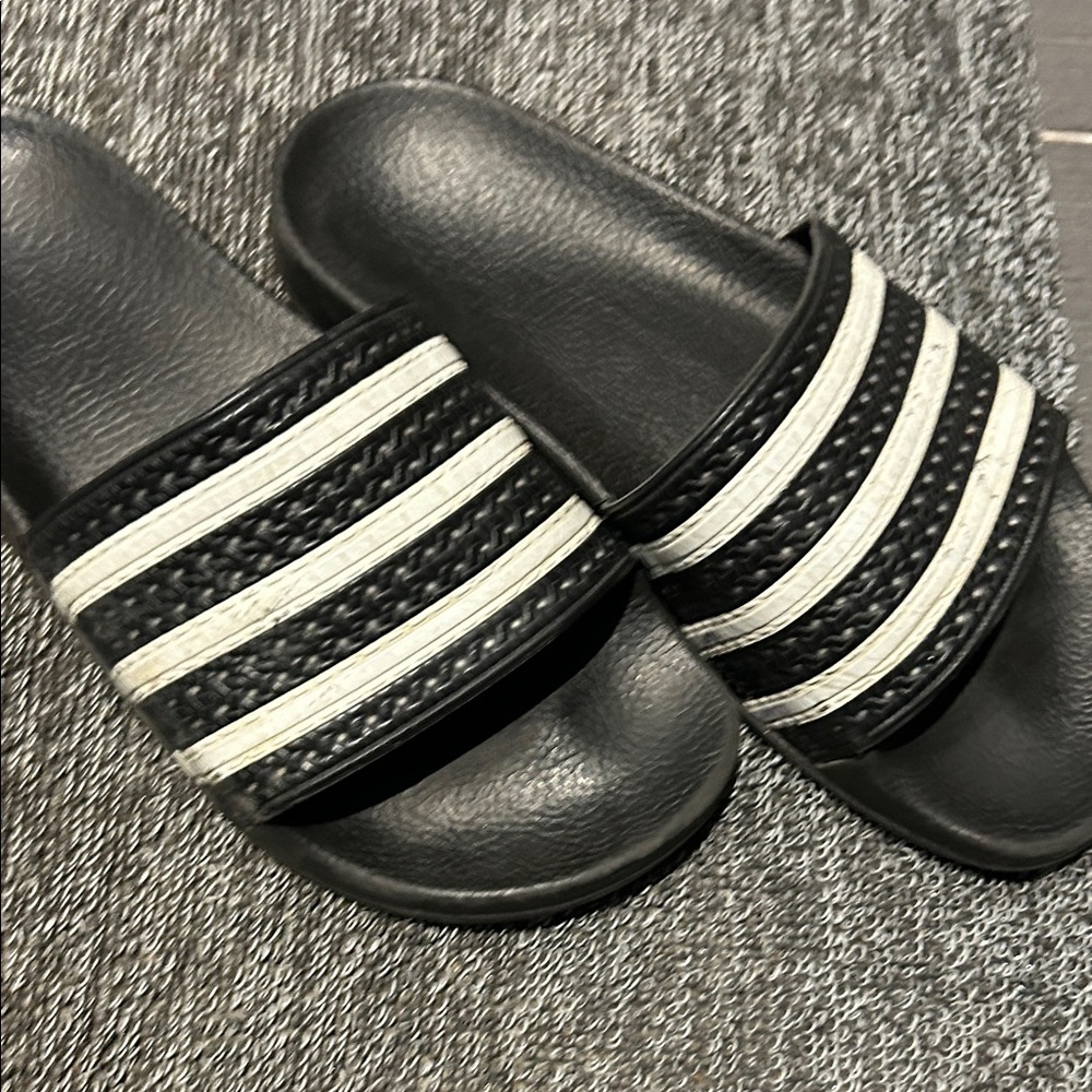 adidas Black and White Women's Slippers